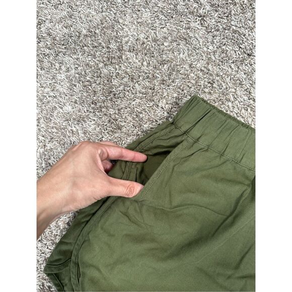 Madewell Burch Leaf Pull On Short Women XS Green Elastic Waist High Rise Pockets - Picture 9 of 9